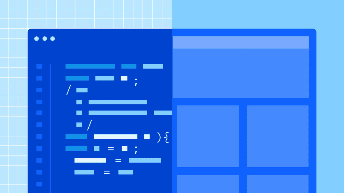 flat-style illustration in blues flat-style illustration in blues